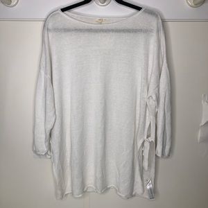 Eileen Fisher 100% Organic Linen sweater top L